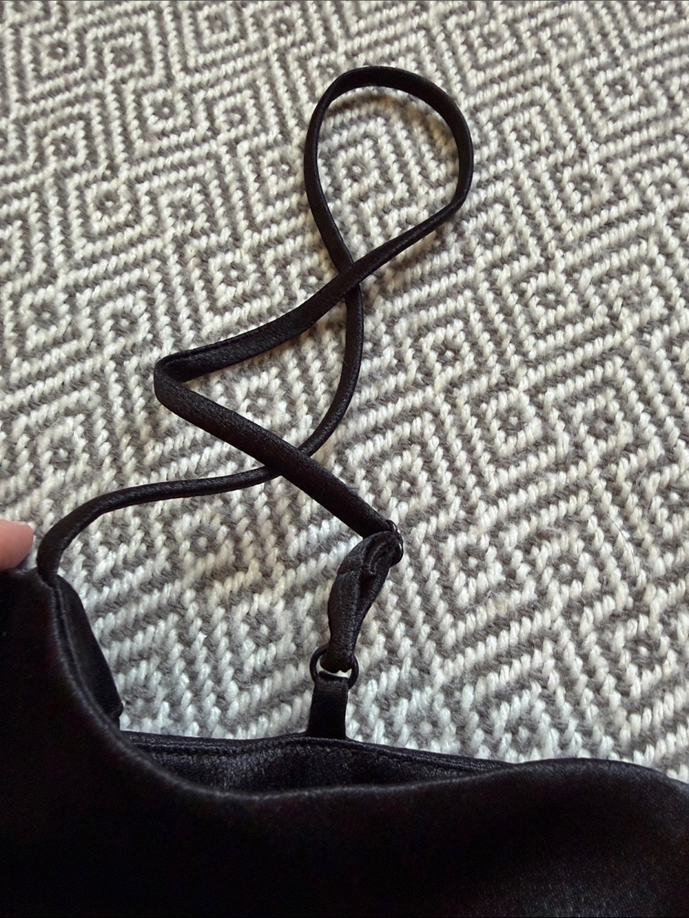 Gianni Bini Elegant Black accordion Dress with adjustable Spaghetti Straps - Picture 14 of 16